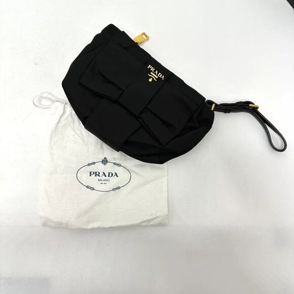 PRADA Logo ribbon with Strap Small items Multi-purpose Accessory pouch - Picture 10 of 12